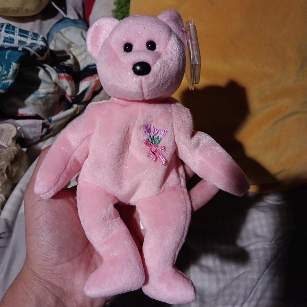 Vintage 2001 Ty Beanie Baby Pink bear New
